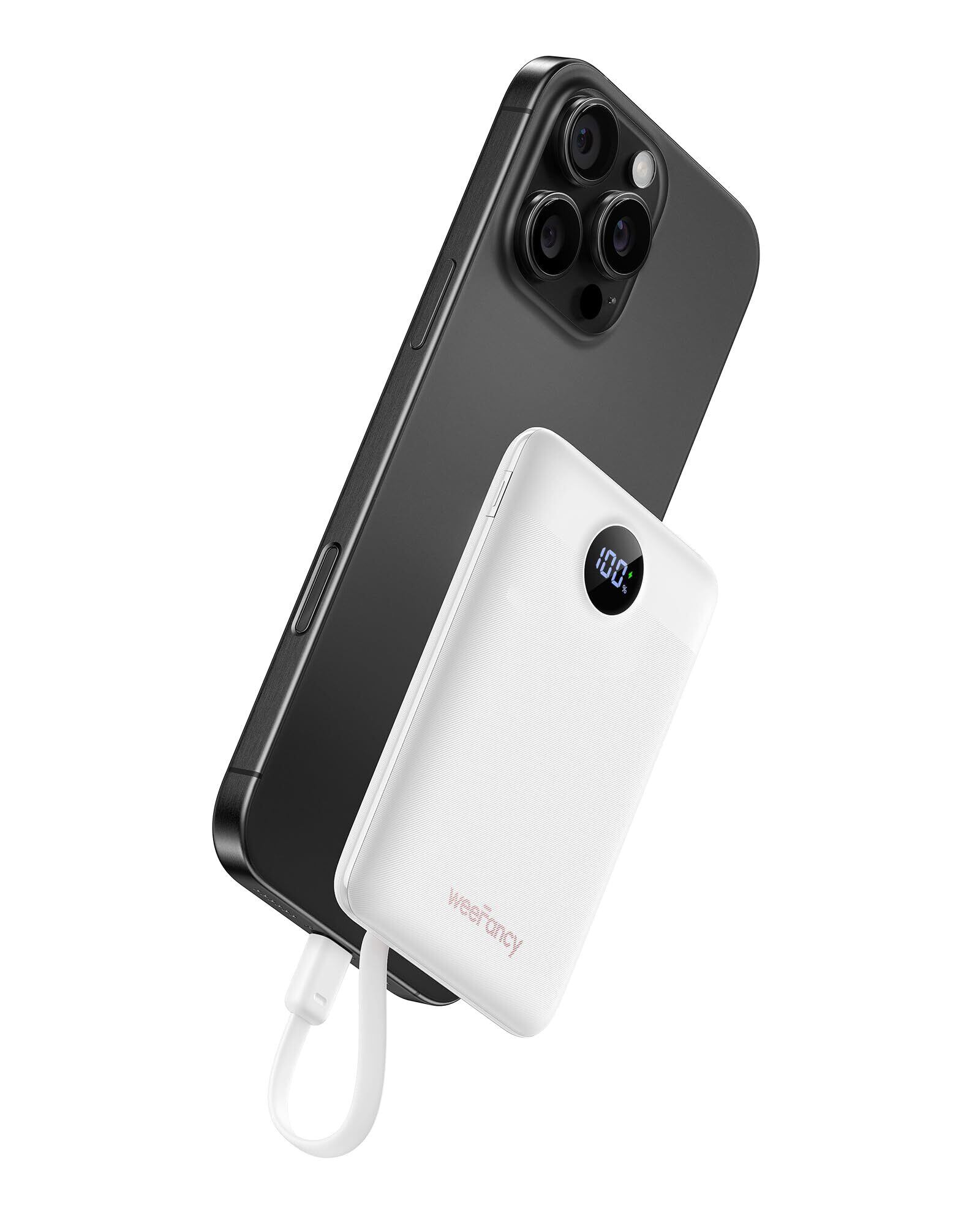 2025年進級プロ版】WeeFancy モバイルバッテリー 軽量 小型 ケーブル