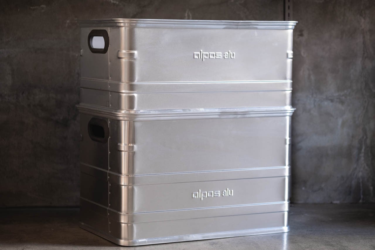 ALPOS EURO_ALUMI CONTAINER OPEN TOP - L | KUHONJI GENERAL STORE