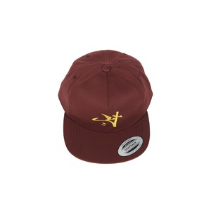 "RX"Signature 5-Panel Snapback [MAROON]