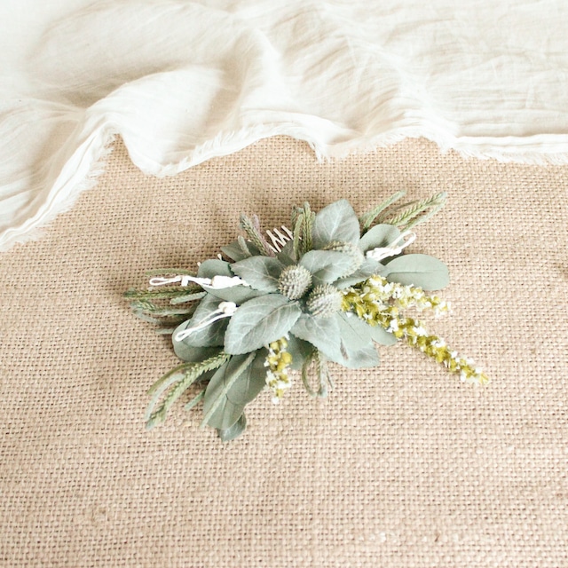 Hair ornament for "Cactus green Bouquet "