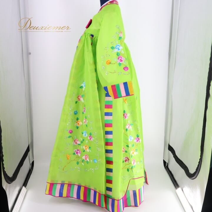 韓国伝統 衣装 チマチョゴリ コスチューム 韓国 コリアン グリーン系