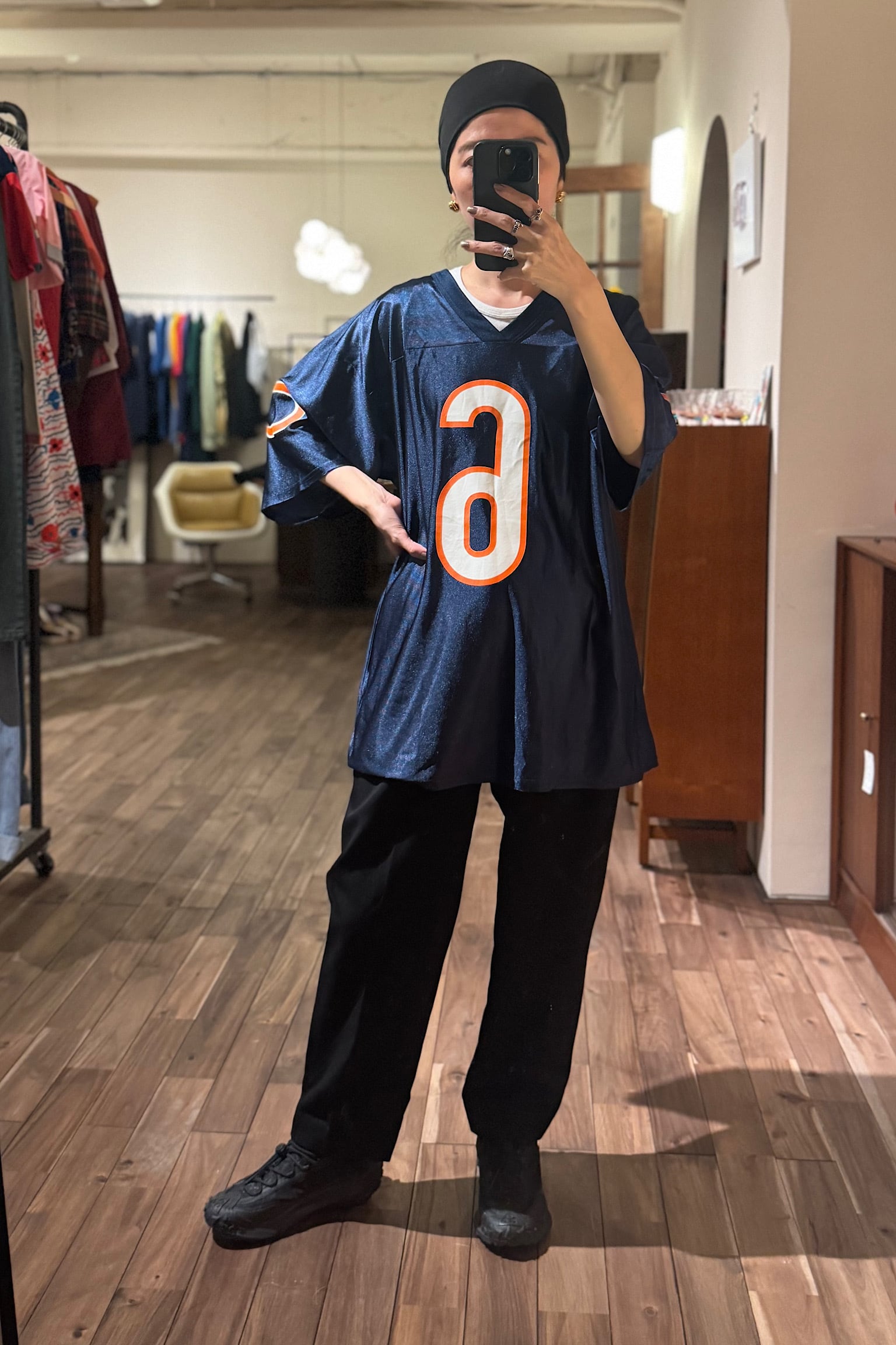 NFL ネイビー フットボールシャツ