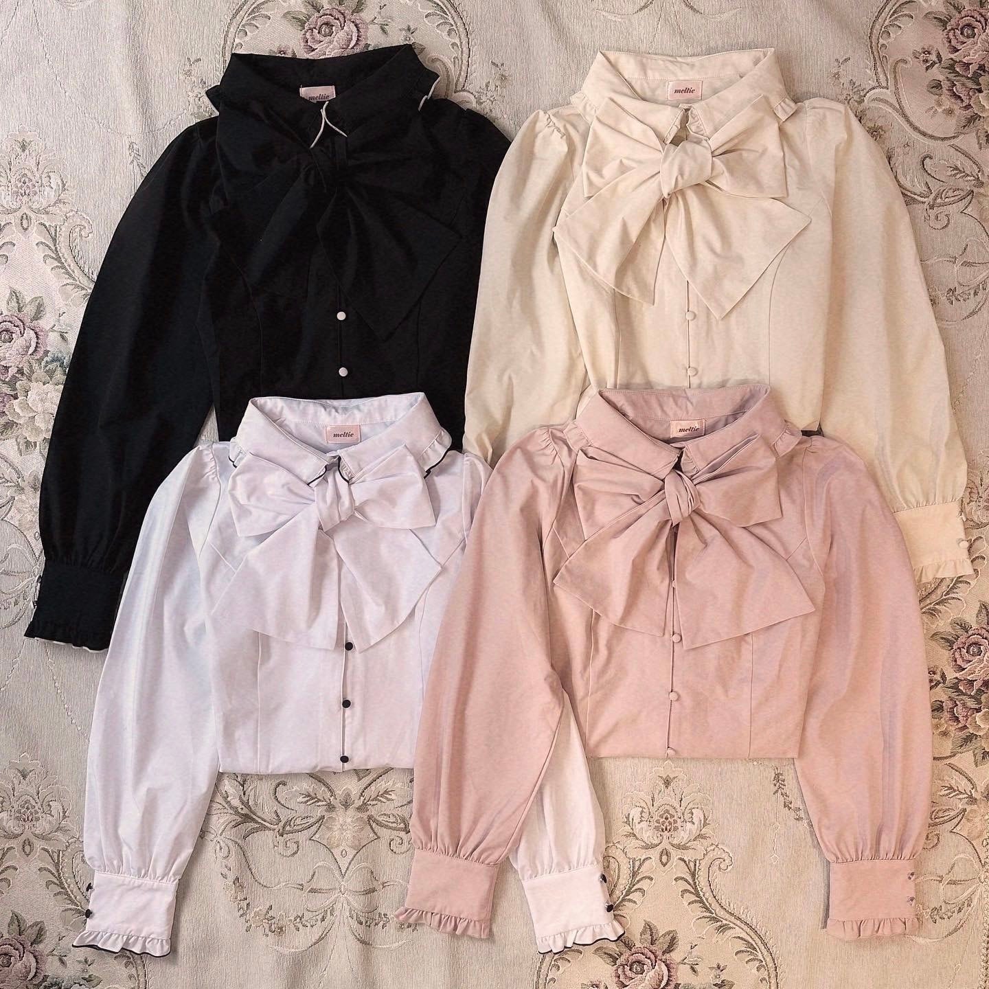 meltie メルティ 2way ribbon tie blouse ブラウス