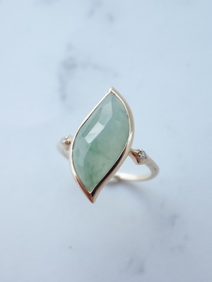 KOMOREBI Leaf Jadeite Ring