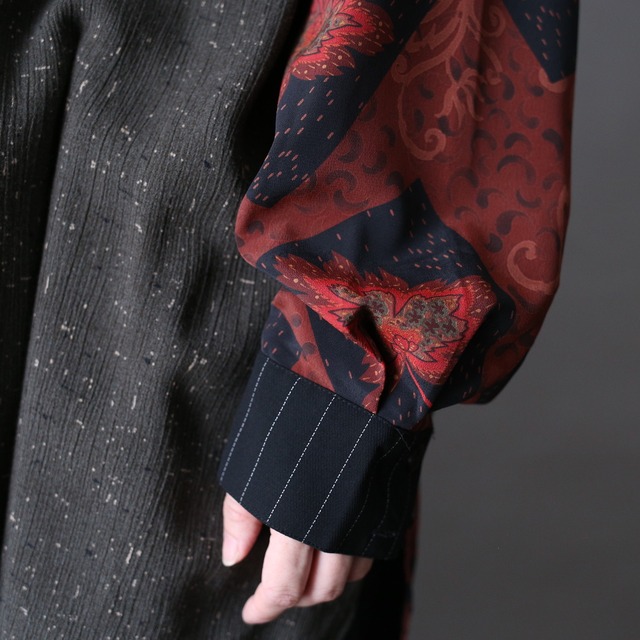 crazy pattern over silhouette shirt