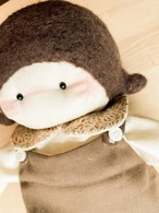 着せ替え人形 女の子クリスマスプレゼント カウントリードール ぬいぐるみ brownhair サロペット可愛い thumbnail 5
