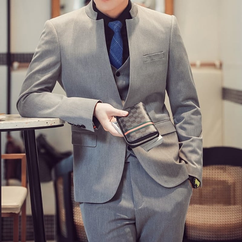 ティノラス スーツ スリーピース マオカラー 現ガルニエ ストア