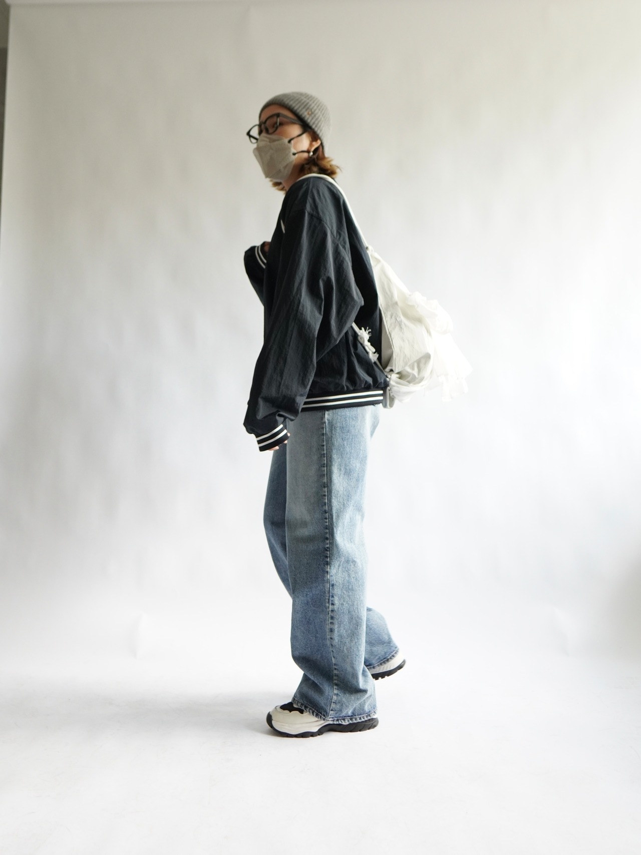 Design ナイロンビッグプルオーバー PO／Navy