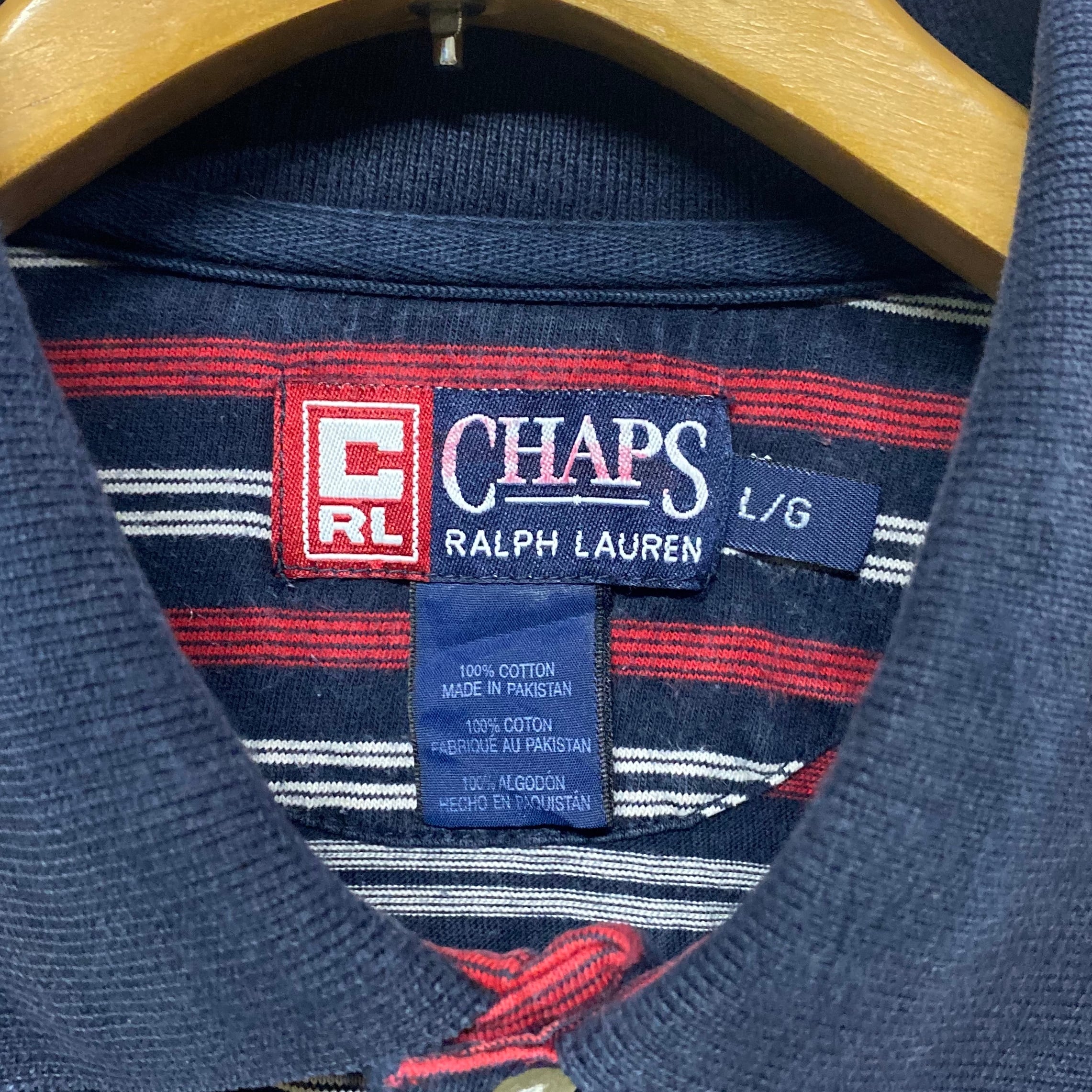 CHAPS Ralph Lauren チャップス ラルフローレン ポロシャツ ボーダー柄 メンズL  古着【ポロシャツ】【c20050139】【SA21075】 | cave 古着屋【公式】古着通販サイト