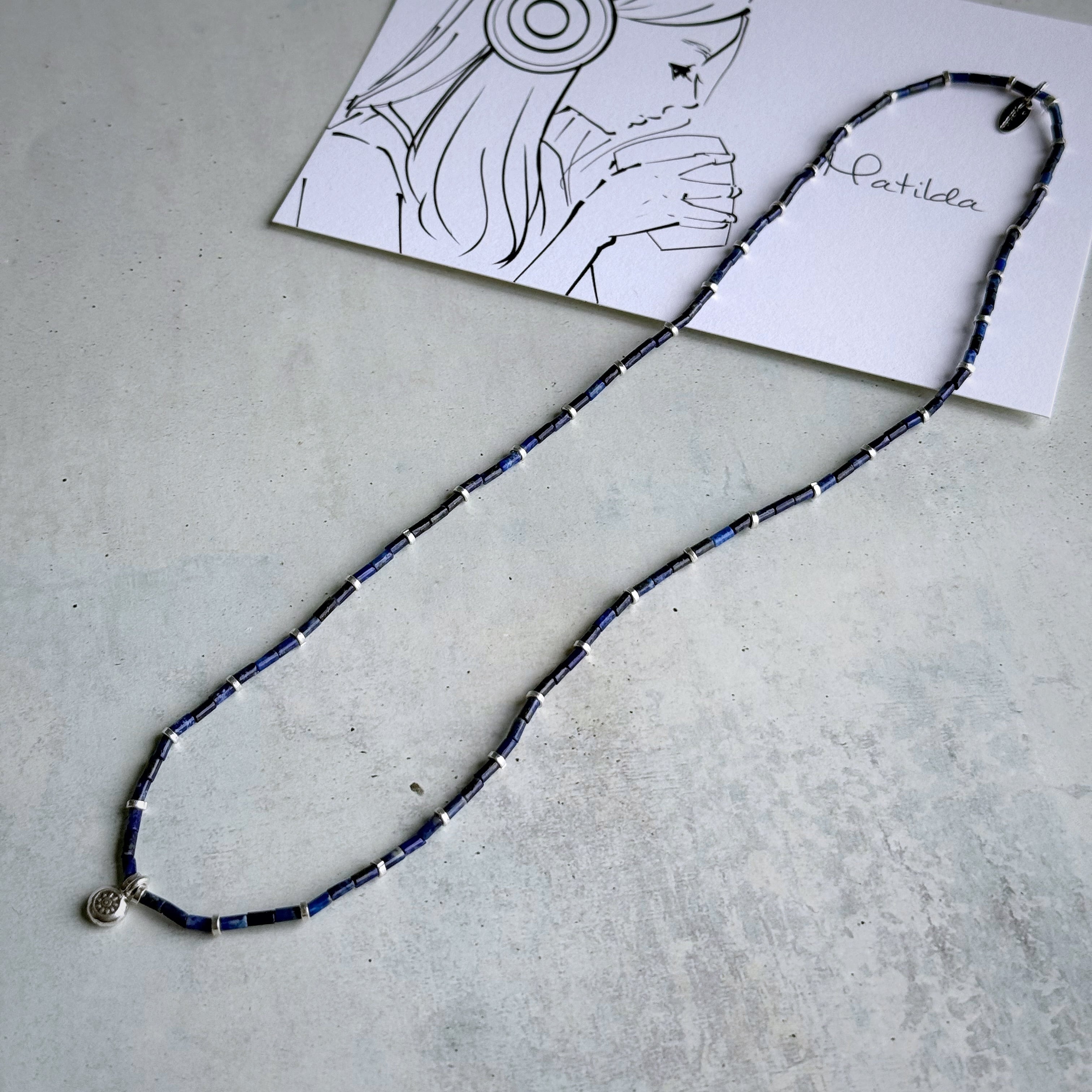 【再販】2way bracelet(ラピスラズリ×カレンシルバー)