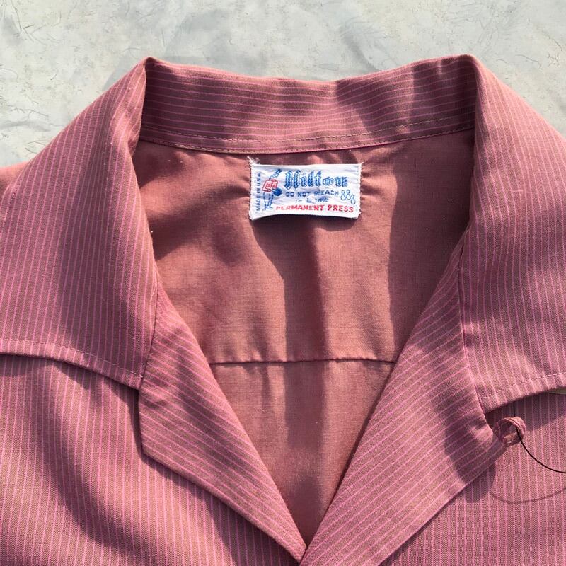 70's Hilton ヒルトン ボーリングシャツ チェーンステッチ ピン