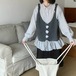 フロントクロス ニットベスト ・12538