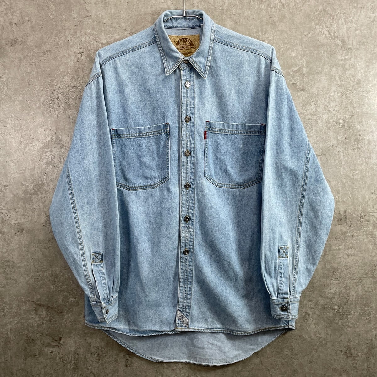 90年代 Levi's リーバイス 長袖 デニムシャツ メンズM相当 古着 90s