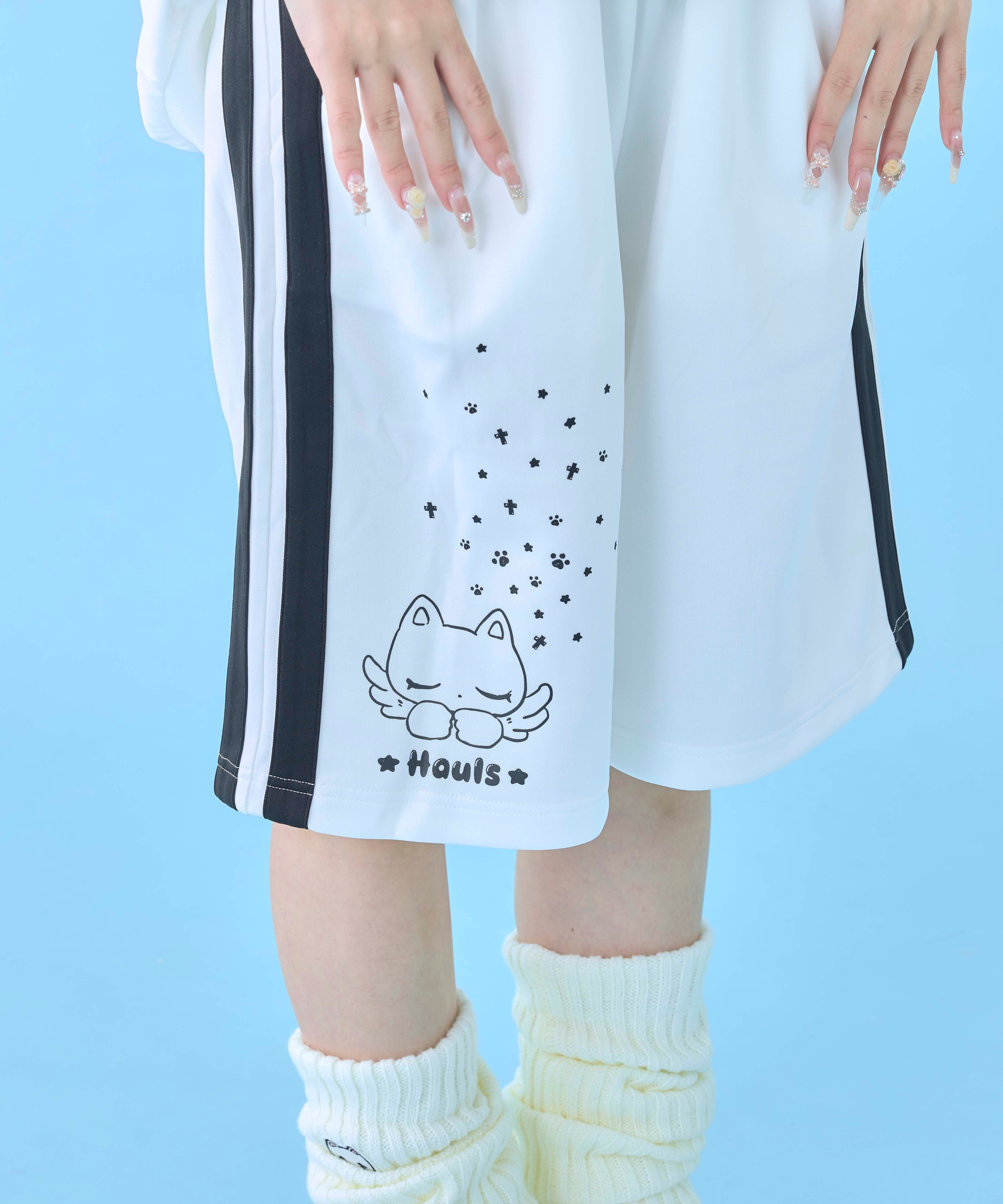 にゃんこ顔文字半袖ジャージセットアップ | Hauls