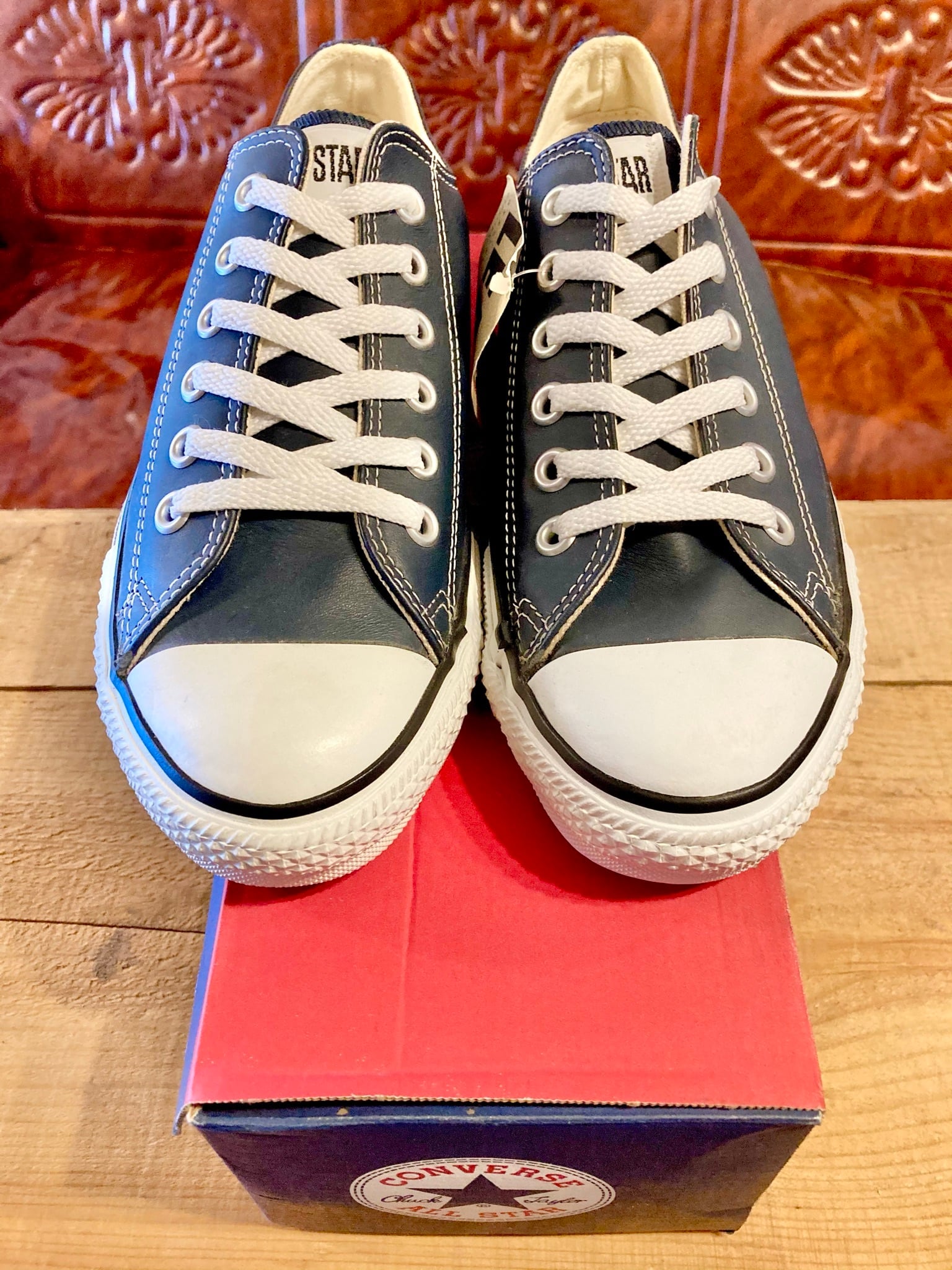 converse（コンバース） ALL STAR LEATHER（オールスター レザー）6.5 25cm ネイビー 90s USA 2102 |  freestars powered by BASE