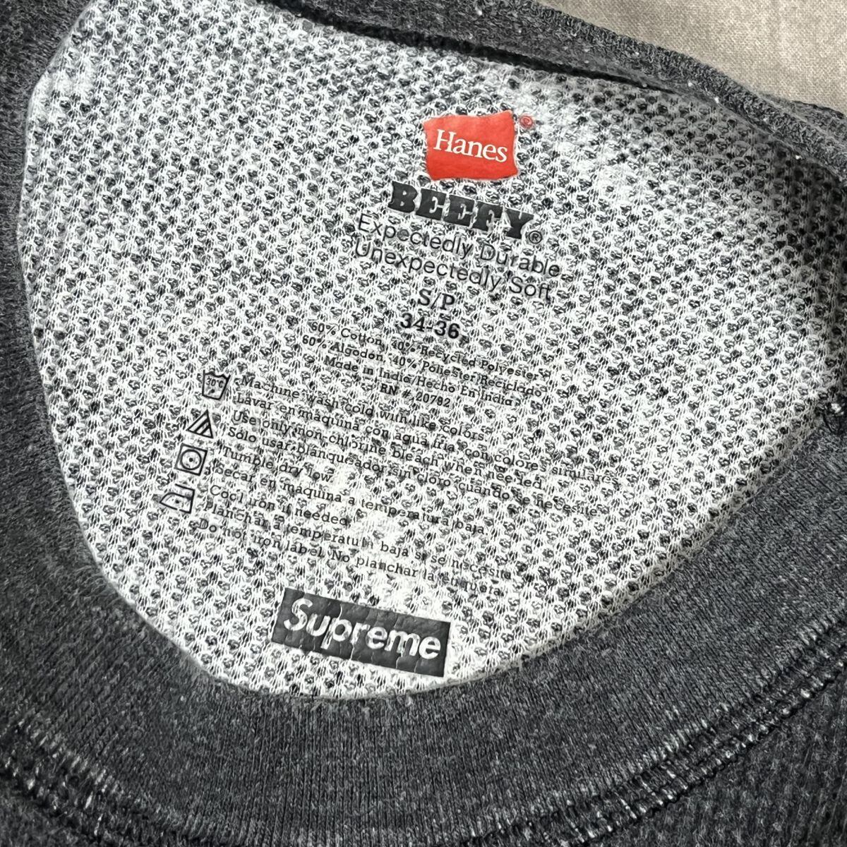 Supreme×Hanes/シュプリーム×ヘインズ【20AW】Thermal Crew/サーマル クルーネック 長袖 Tシャツ/カットソー/S