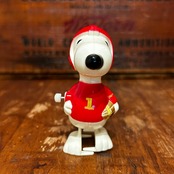 1970s AVIVA スヌーピー MINI WALKER ゼンマイ トイ snoopy アメフト ヴィンテージ