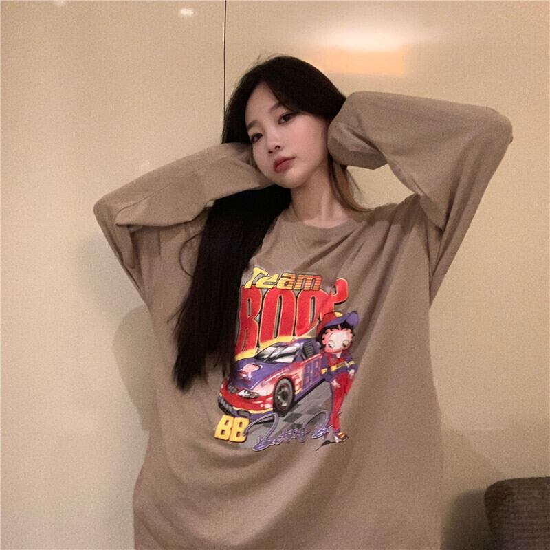 ルーズスタイルロングプリント柄シャツ サマー かわいい 夏物 ドラファッションホール4741319931