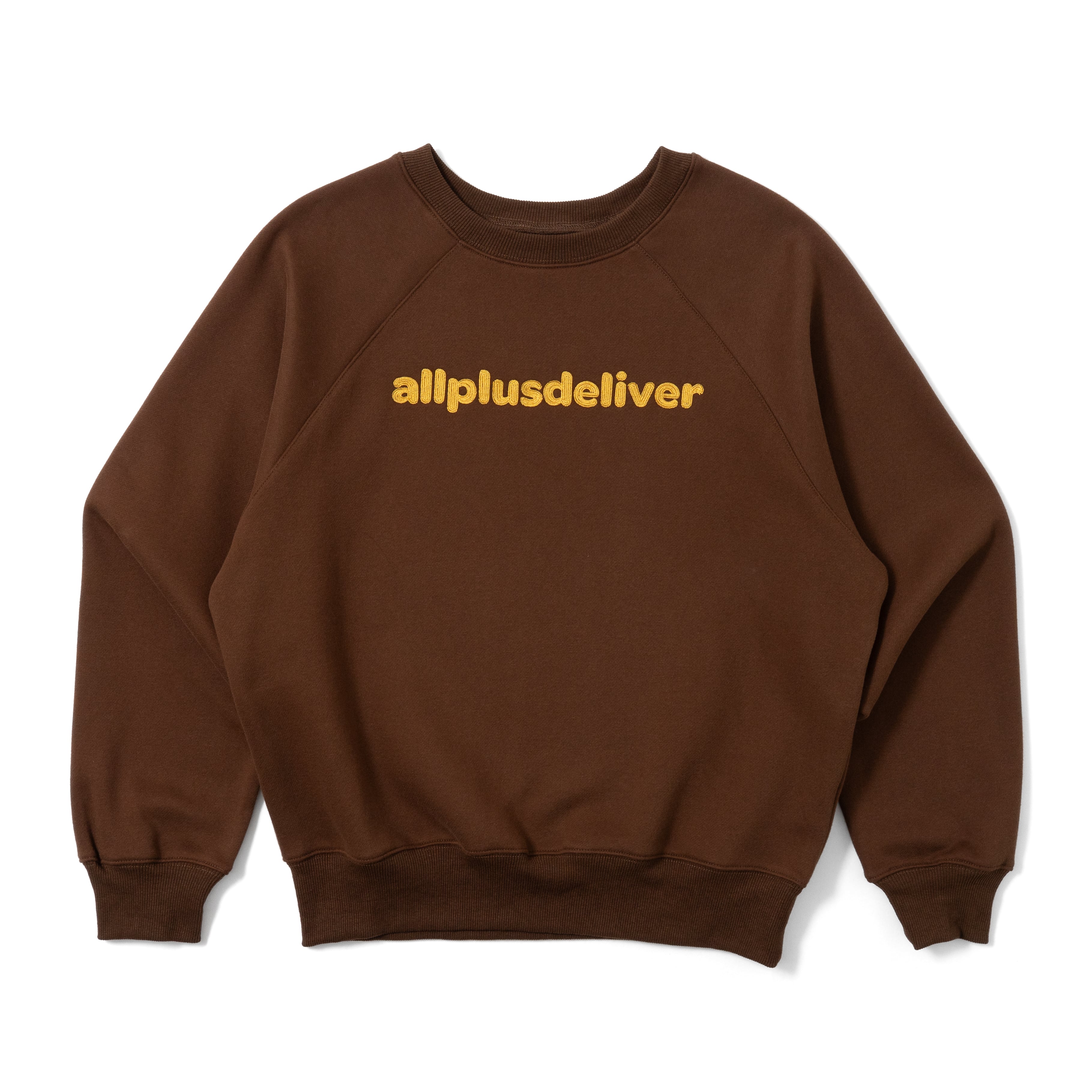 ALPSDR MINIMAL RAGLAN SWEAT / BROWN