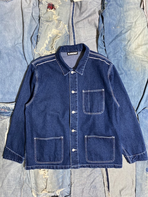 DENIM LINE EMBROIDERY LOOSE COVER ALL JACKET