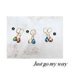 オイスターカッパーターコイズピアス