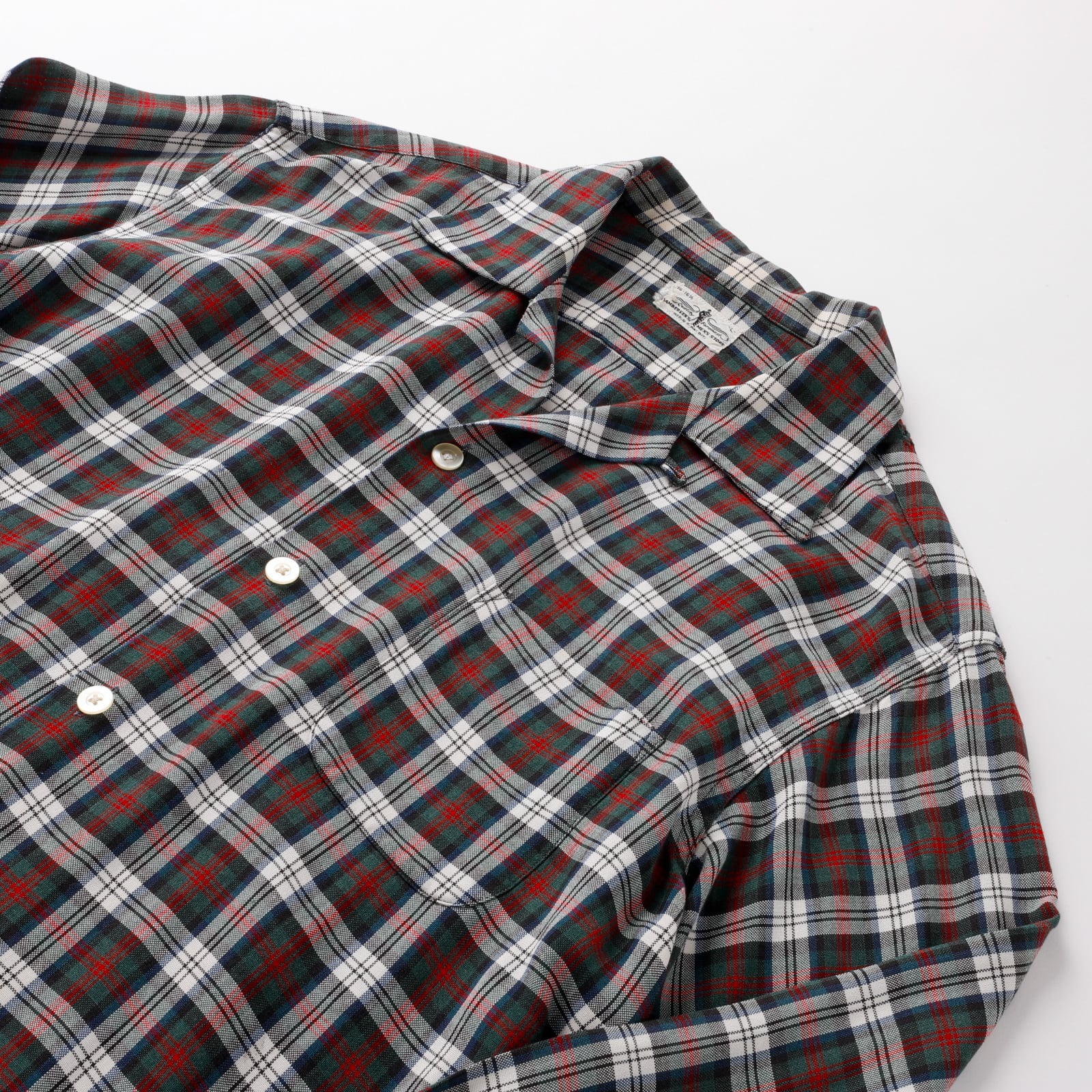 極美品】50s special Vintage rayon open collar check shirt mint