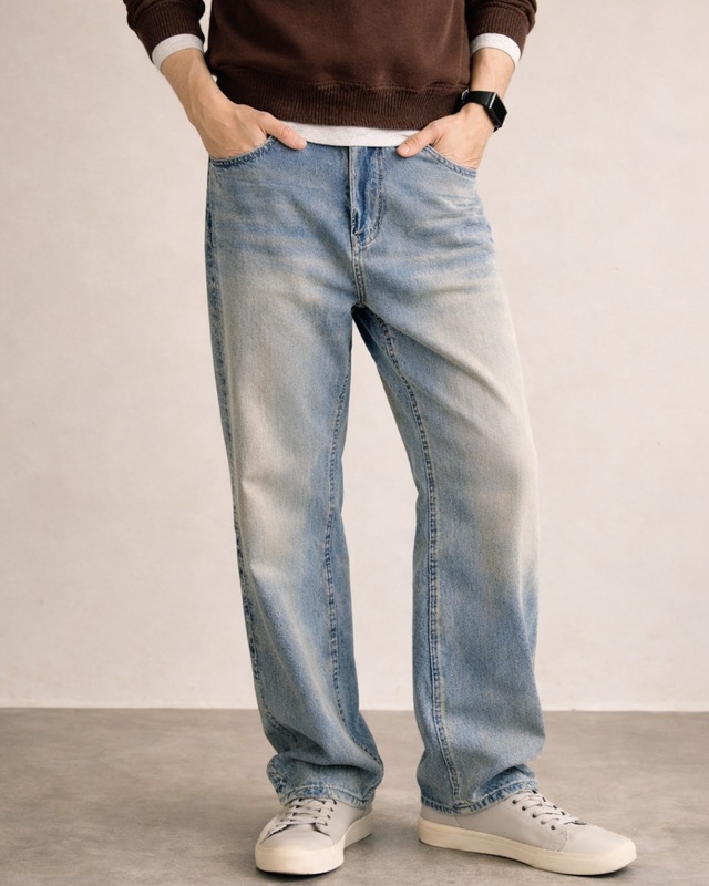 アメリカン ヴィンテージウォッシュ ストレートデニム　A0199