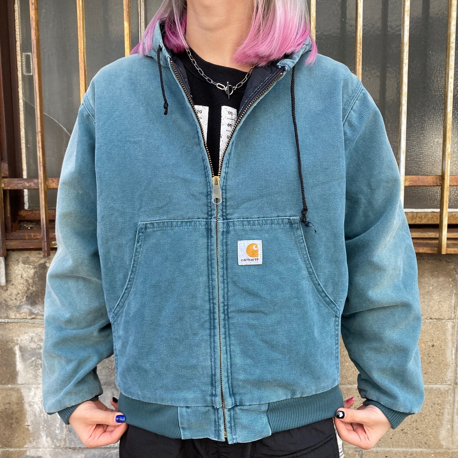 80年代 Carhartt カーハート ダック地 アクティブジャケット ボーイズL