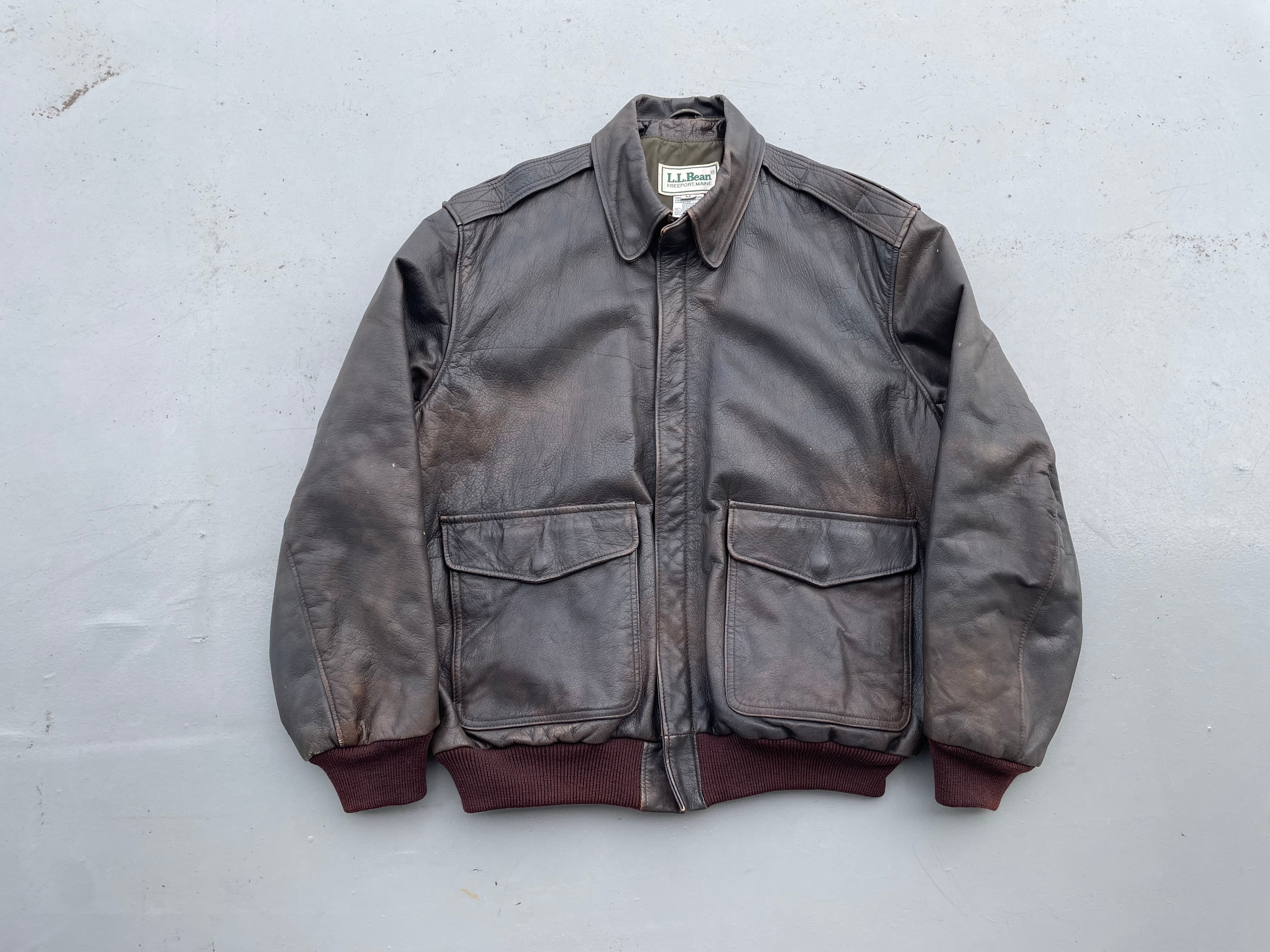 L.L.Bean A-2 Leather Jacket “In Thinsulate“ 80s | Blue Ribbon