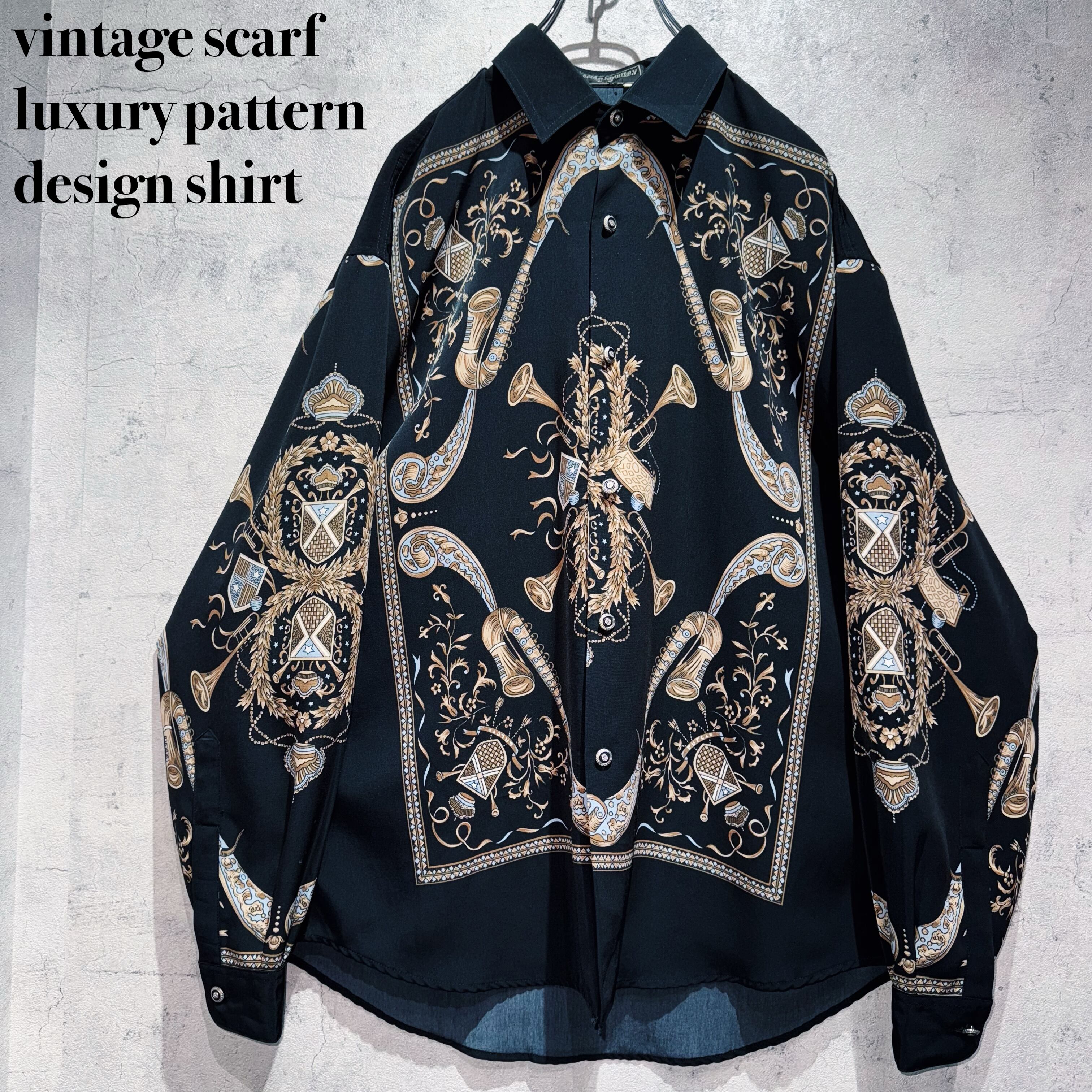 vintage scarf luxury pattern design shirt