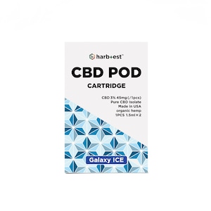 CBD POD カートリッジ (2個入り）濃度3％【ギャラクシーアイス】