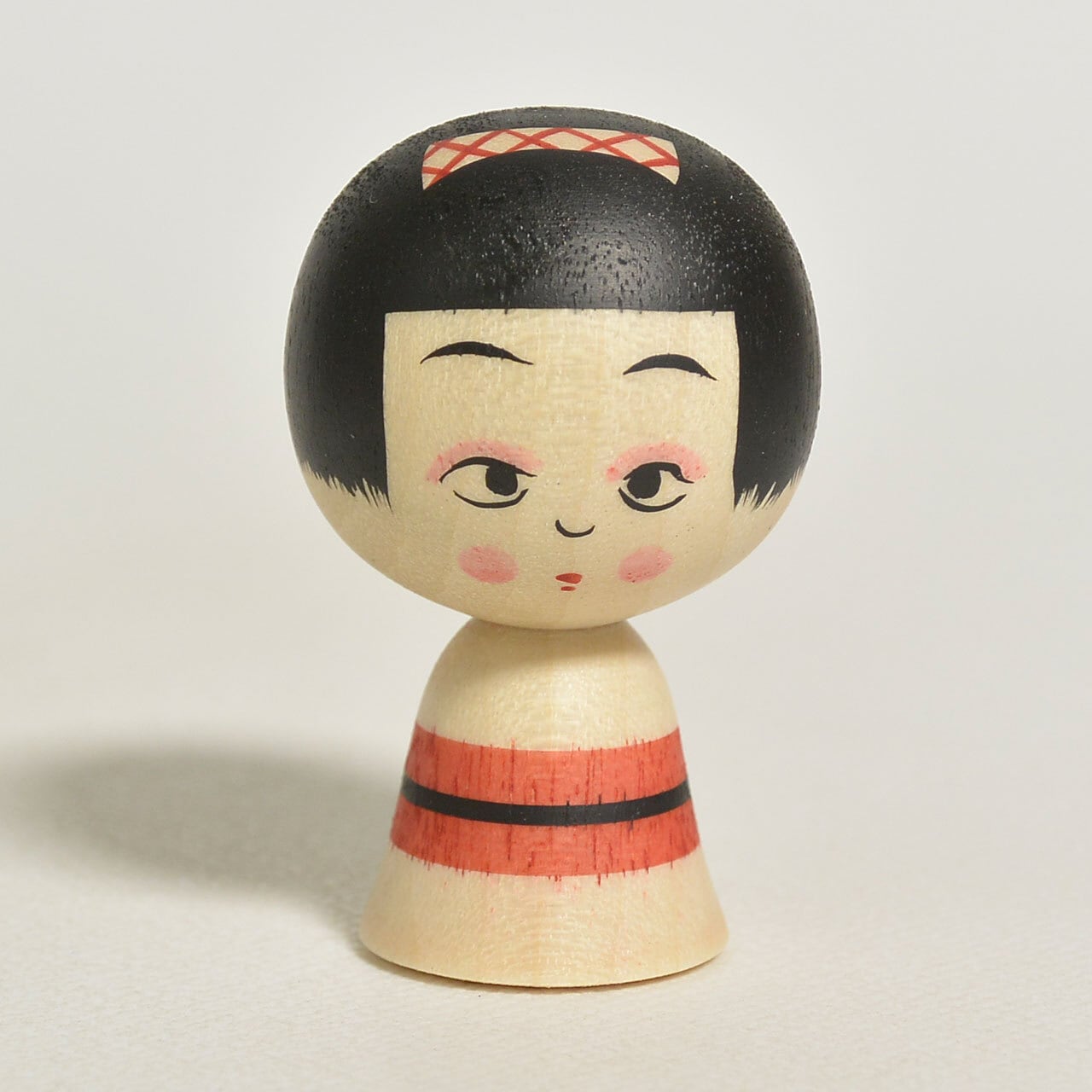 【ミニこけし】鈴木明 小寸こけし（ミニこけし） 約1寸 約3.5cm 鈴木明 工人（作並系）#2555