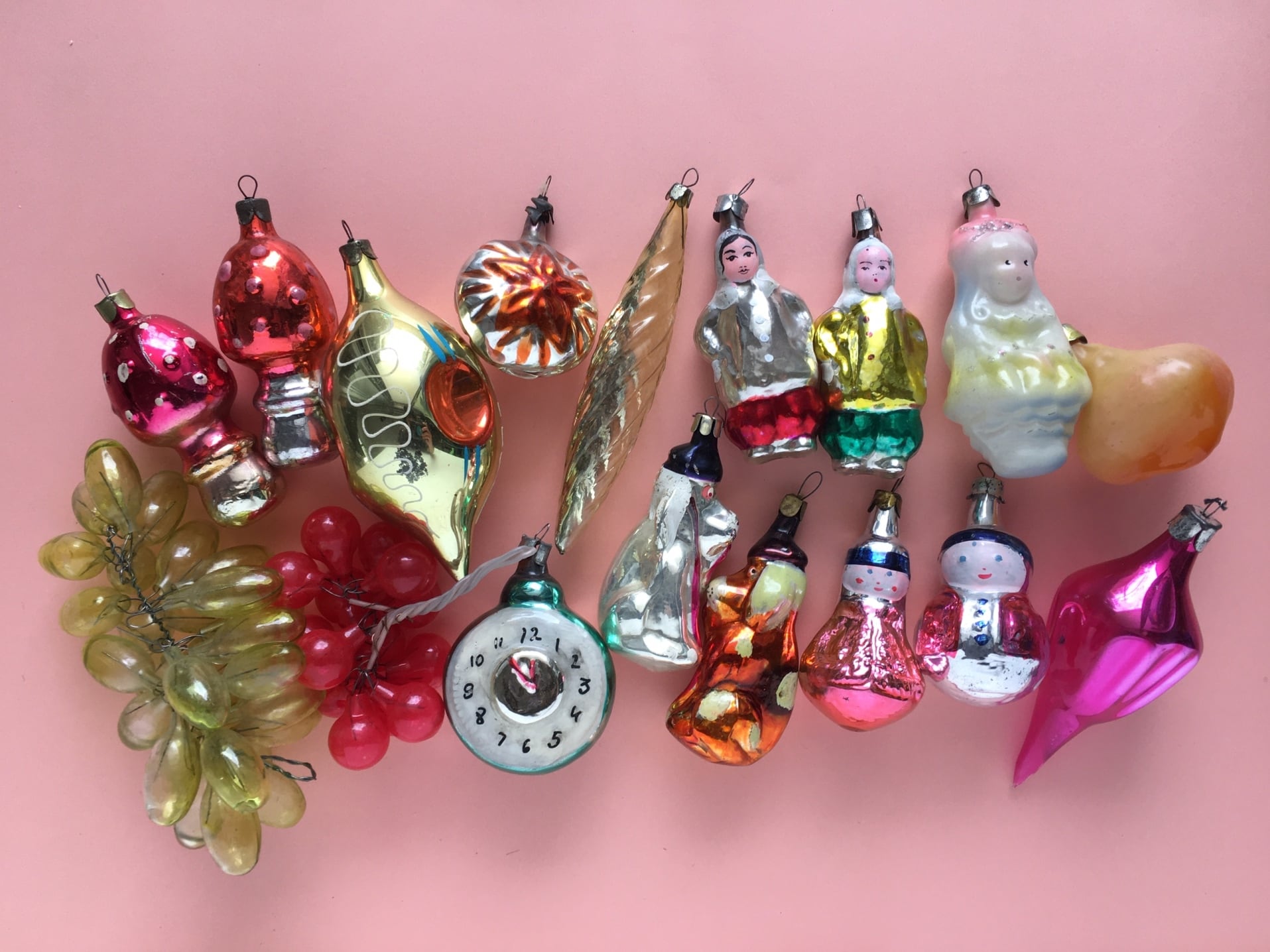 *vintage mini ornaments ❀ ピンクの巻き貝 オーナメント