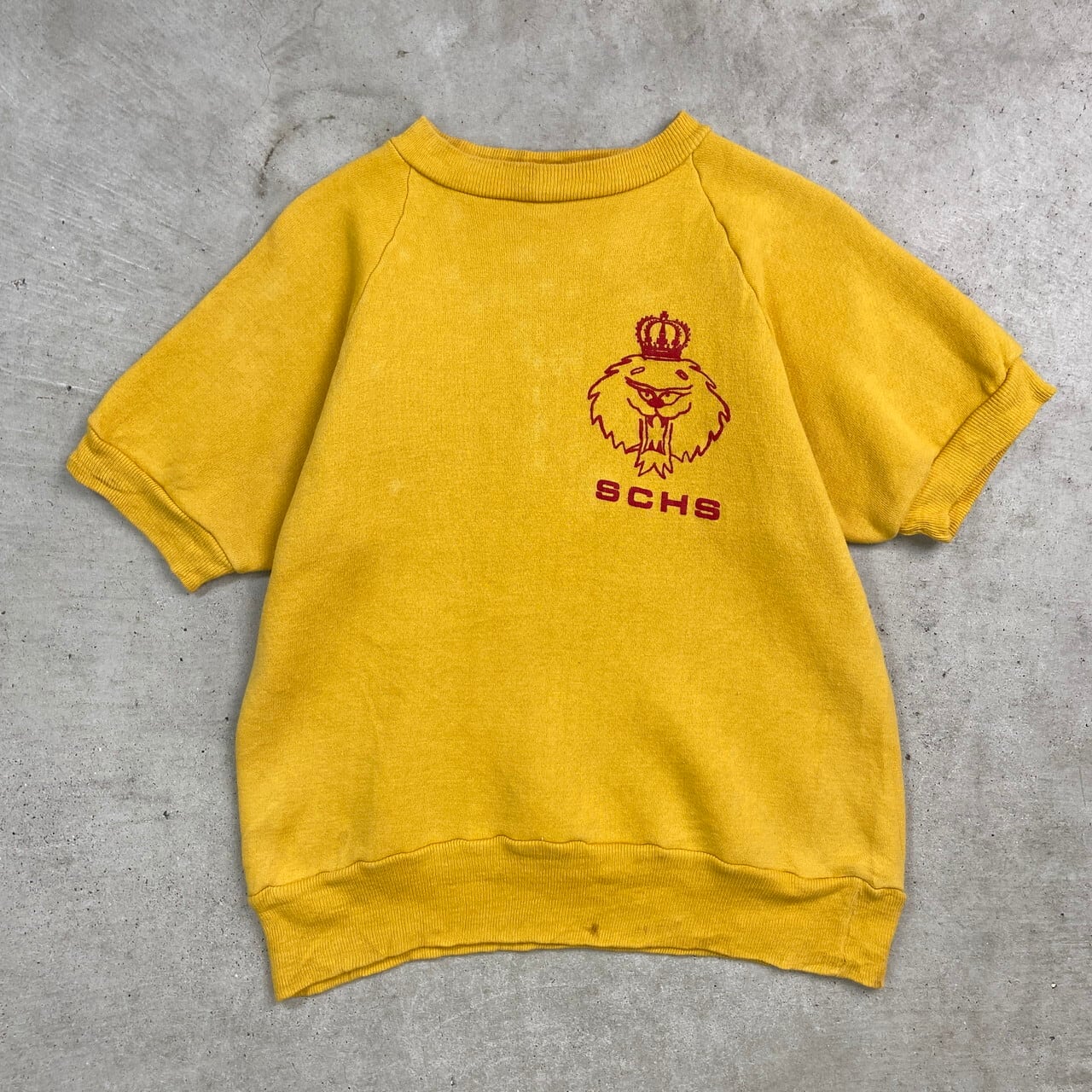 60年代 WIDSOR WEAR SCHS 半袖スウェットシャツ カレッジロゴ 