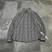 design check knit shirt brown