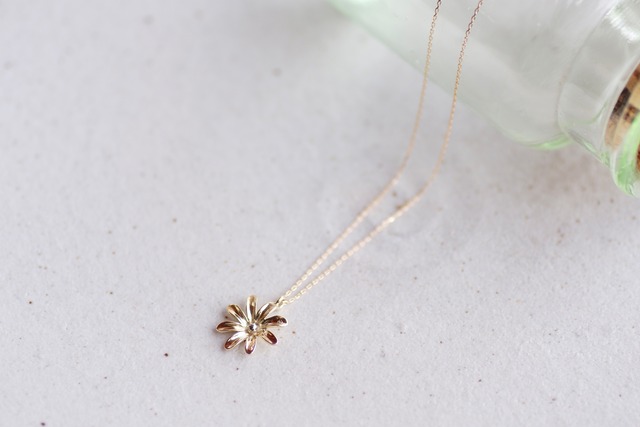 【ORDER】sakura pendant K18YG & Pt900 / 桜ペンダント