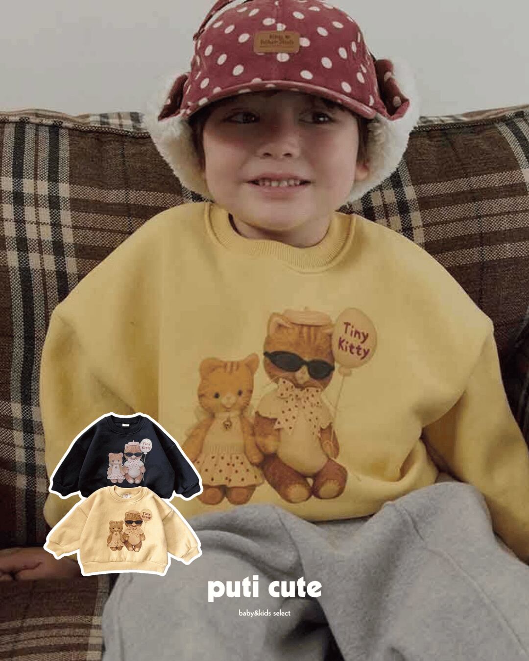 80-120 ꒰ 予約 ꒱ Tiny Cat Sweatshirt / Tiny hiker ⸝⋆