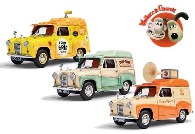 CORGI / コーギー　ウォレス & グルミット オースティン A35 バン コレクション チーズ プリーズ、トップバン、スピック & スパンモービル　CGCC80505