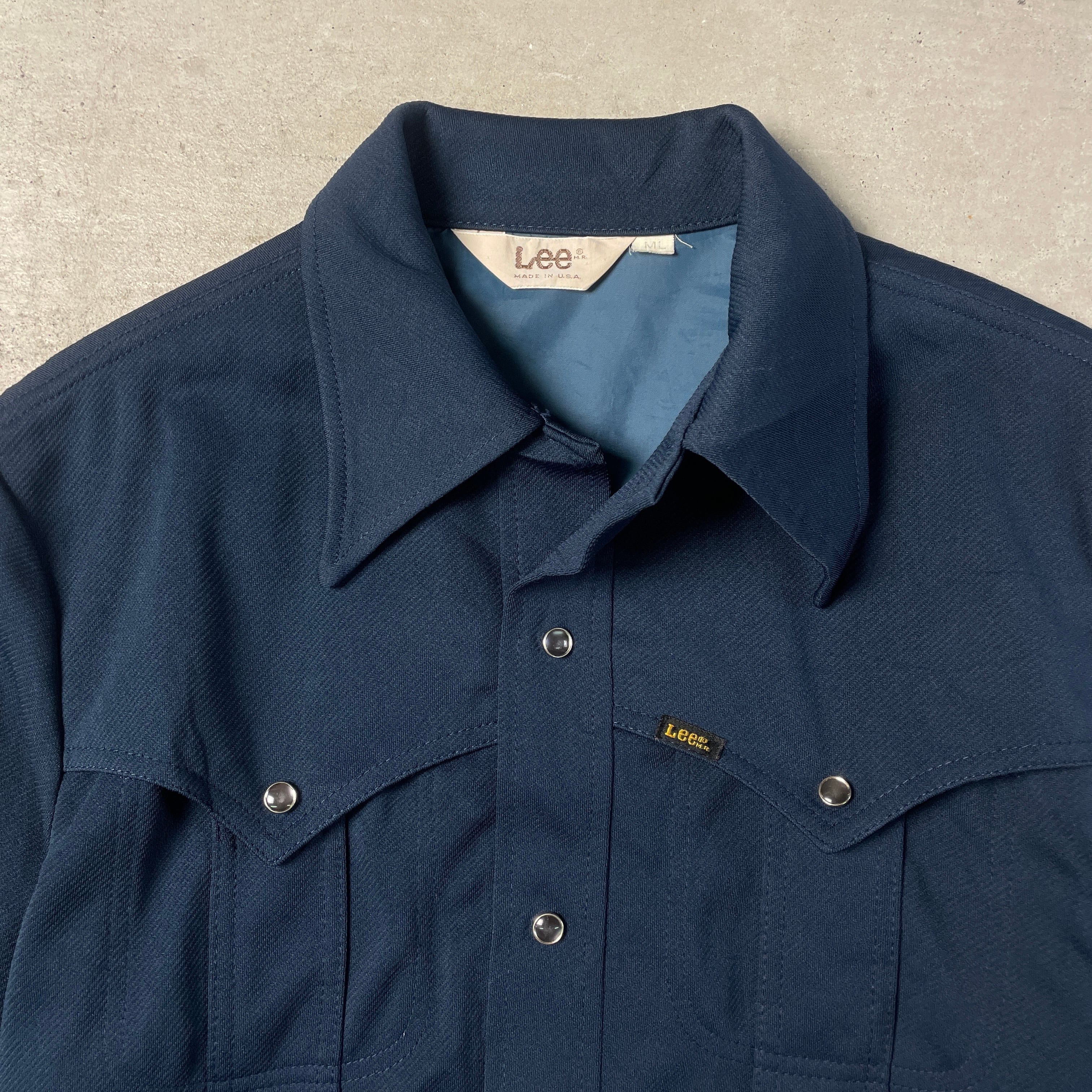 USA製 70年代 Lee リー ウエスタンシャツ ジャケット ポリエステル 