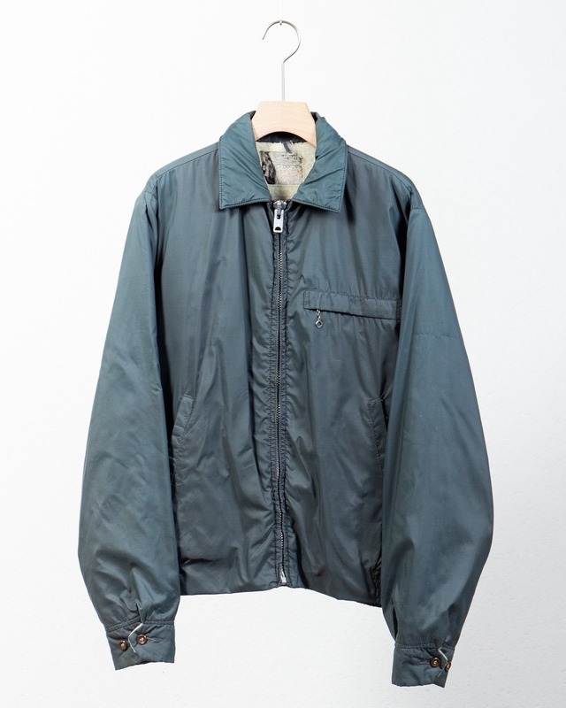 vintage nylon zip up jacket with boa lining