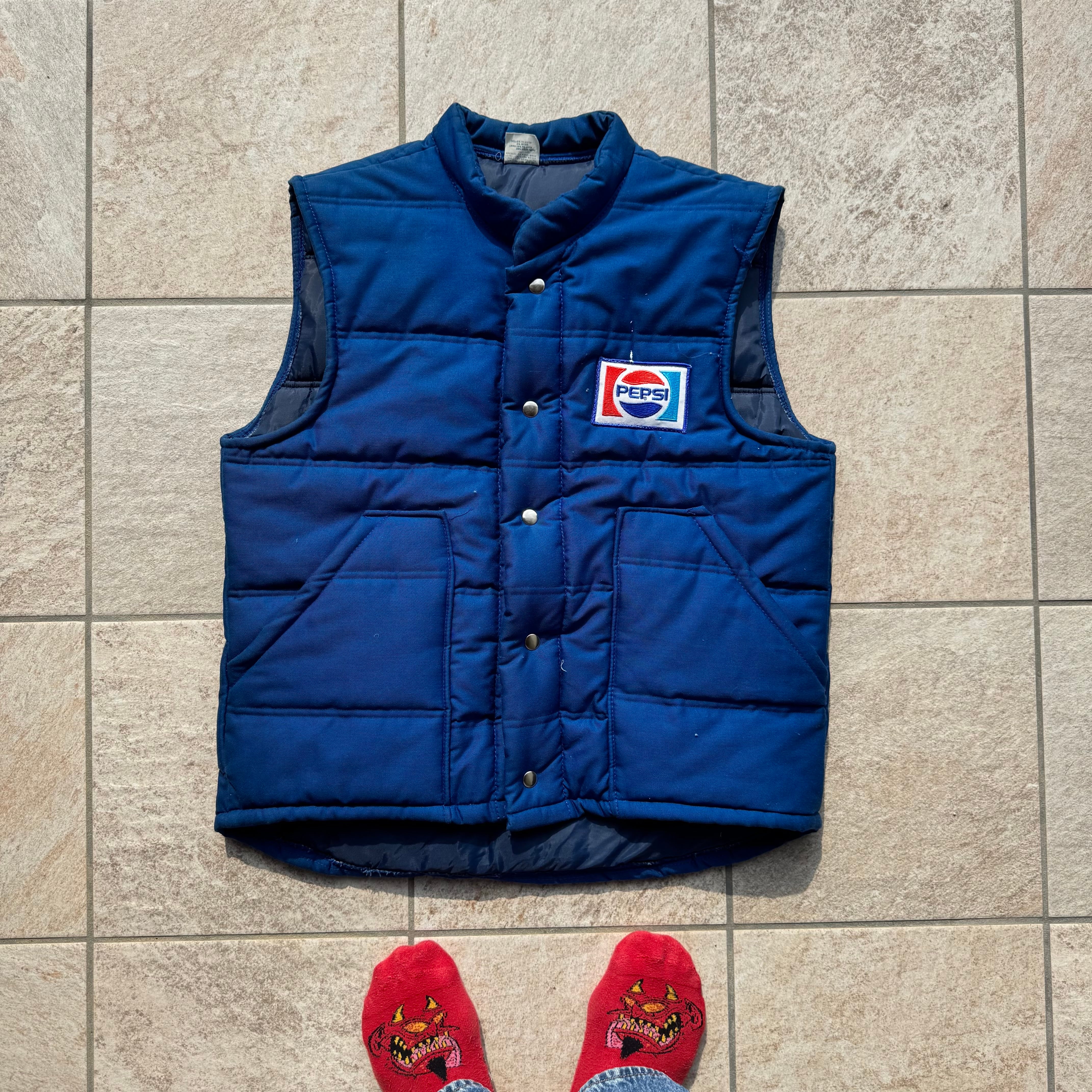 Vintage "PEPSI" Promo Puffer Vest by Unitog・L