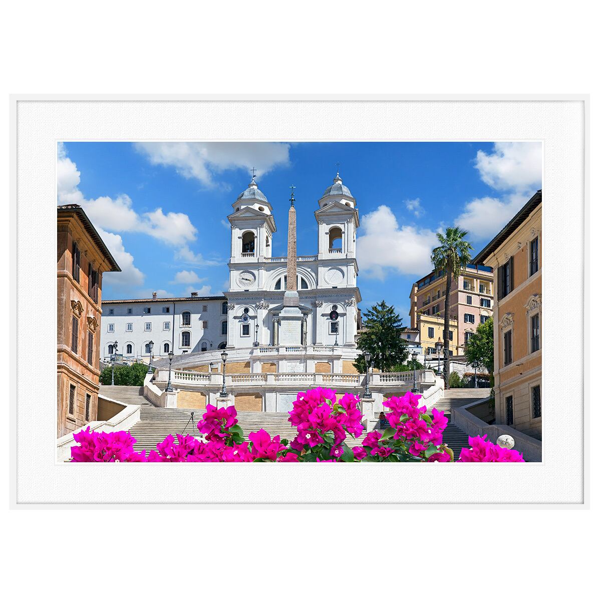 イタリア写真 ローマ スペイン広場 インテリアアートフォトポスター額装 AS4091