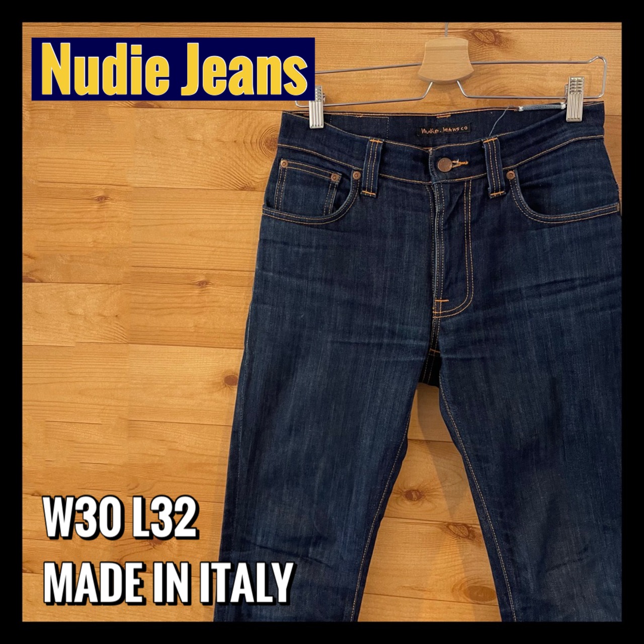 【Nudie Jeans】イタリア製 デニム Thin Finn シンフィン W30 L32 テーパード ジーンズ ヌーディージーンズ