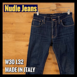 【Nudie Jeans】イタリア製 デニム Thin Finn シンフィン W30 L32 テーパード ジーンズ ヌーディージーンズ