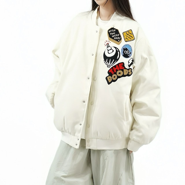 ワッペングラフィックオーバーブルゾン 2col R00775