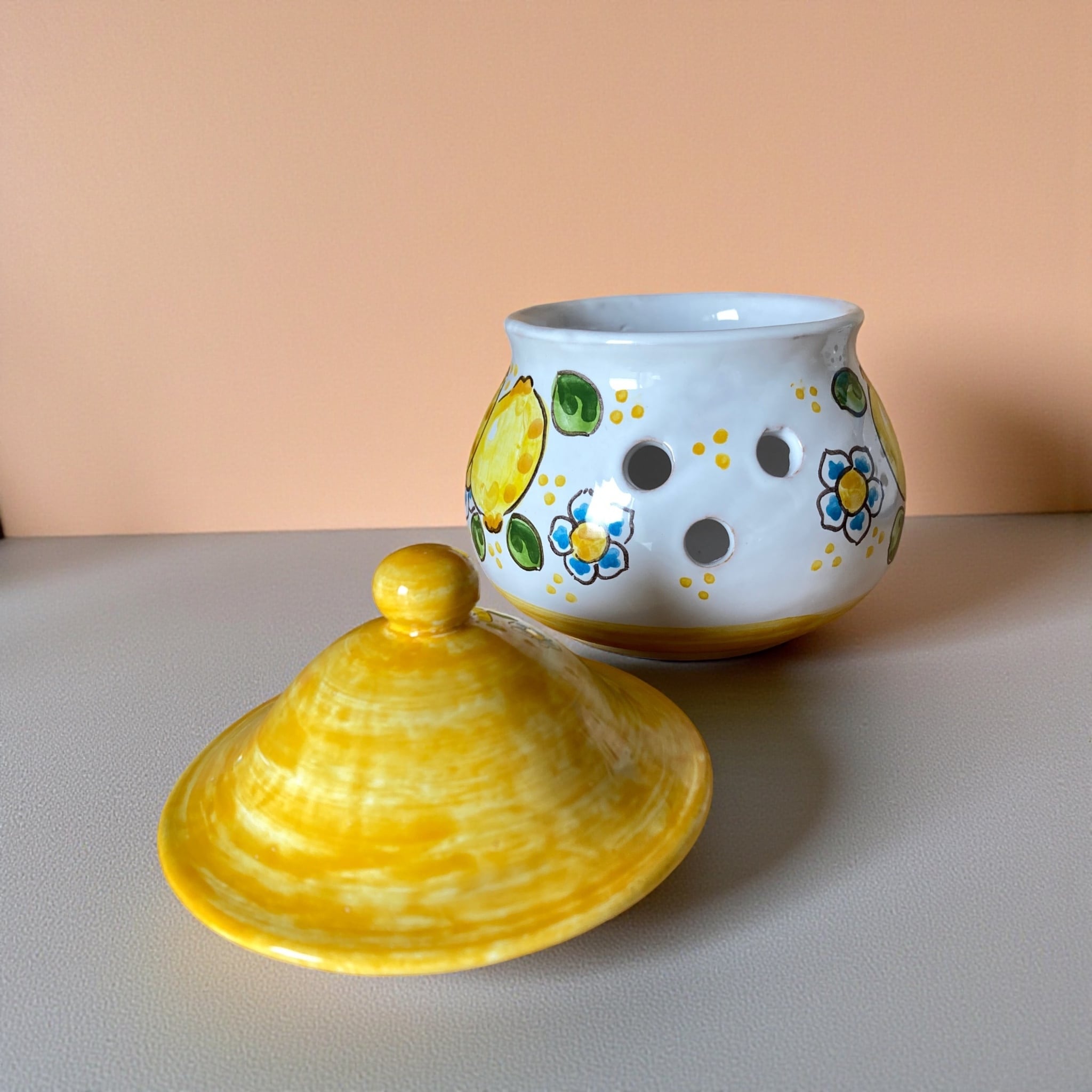 ガーリックポット Limone PTA004 | CERAMICHE SEPPIA325｜イタリア陶器