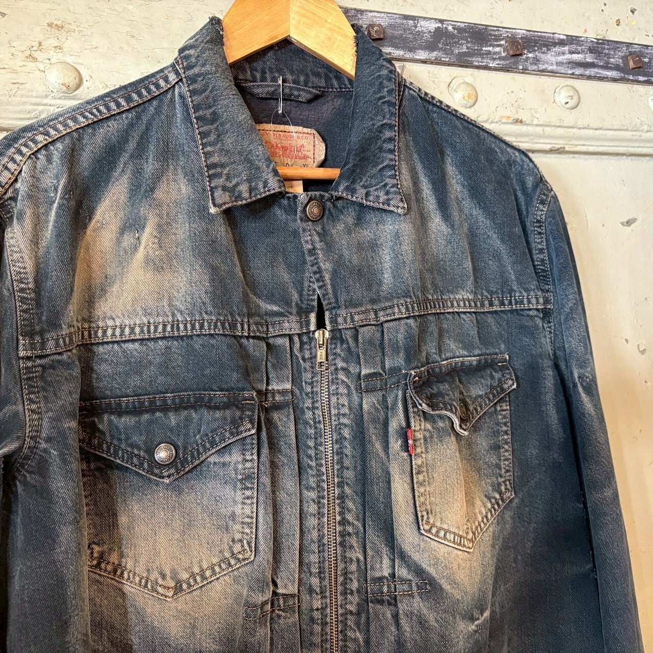 Levi's 70311 04 Gジャン デニムジャケット ユーロ ブラック 古着 XL
