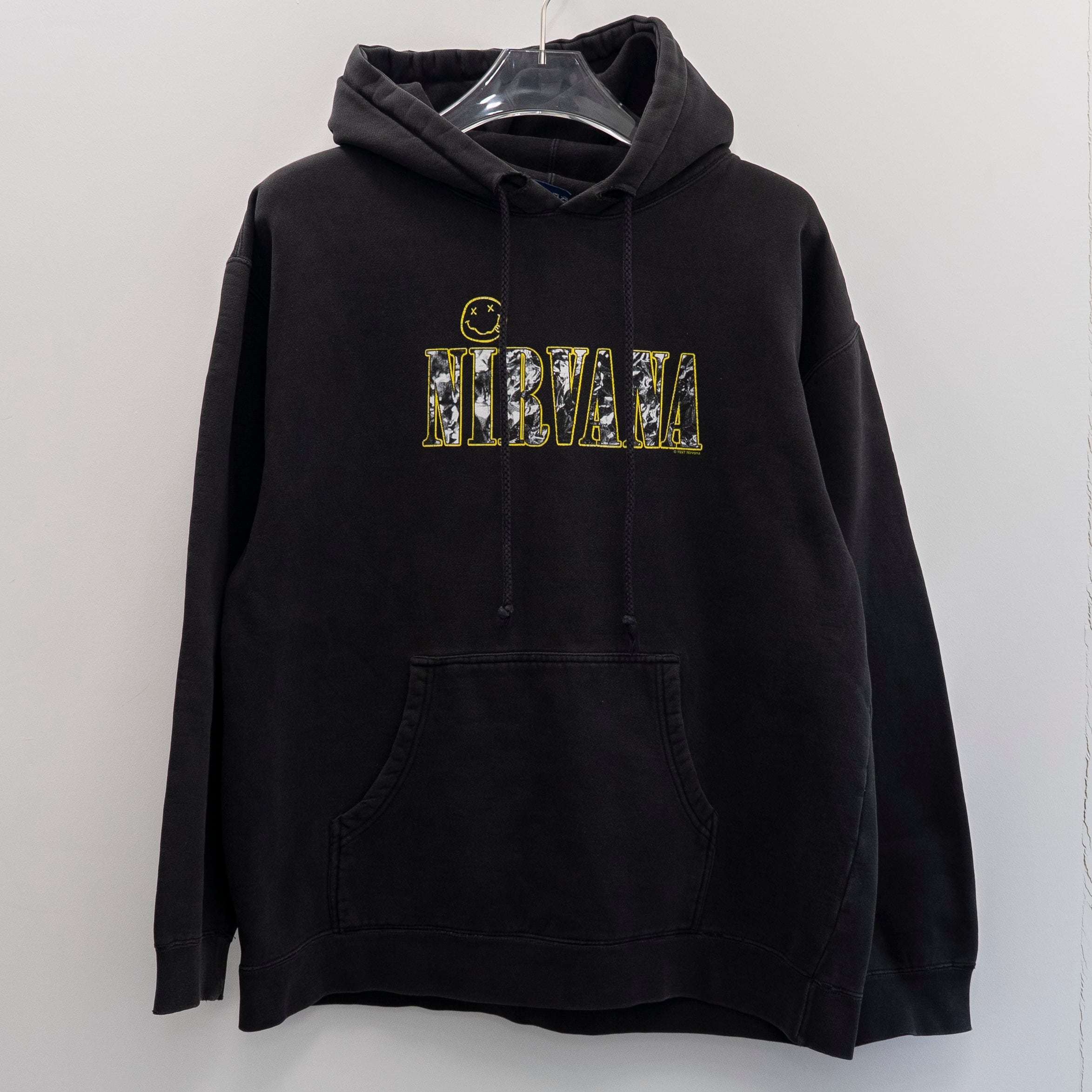 Nirvana " Logo & Smile Hoodie " L 【A2-98】