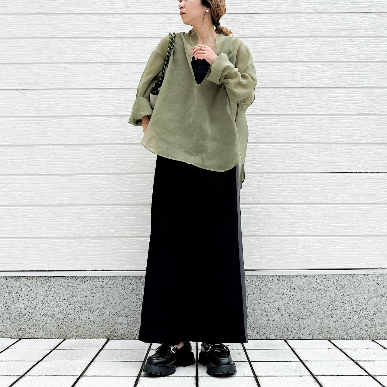 ジョーゼットサイドラインスカート | Q♡