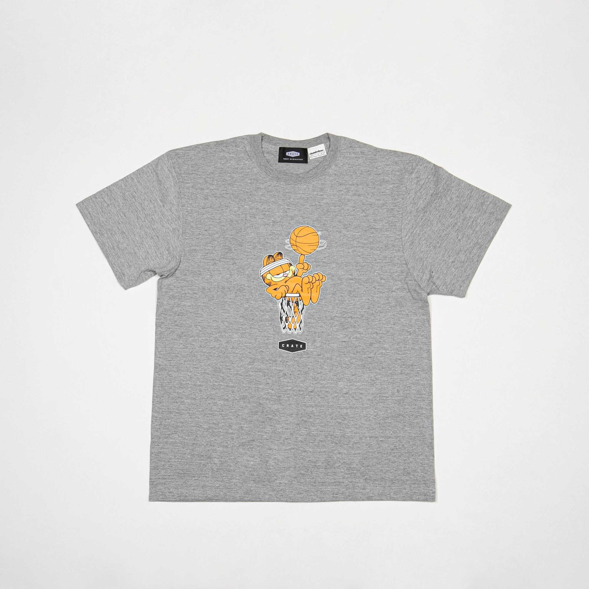 GARFIELD×CRATE COLLABORATION T-SHIRTS #2 GRAY